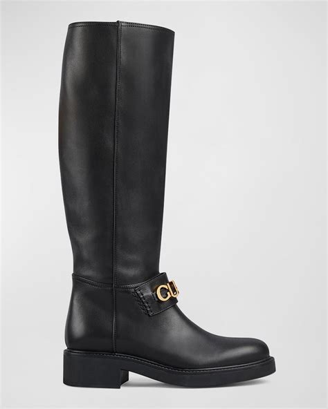 gucci logo boots sale|Gucci riding boots.